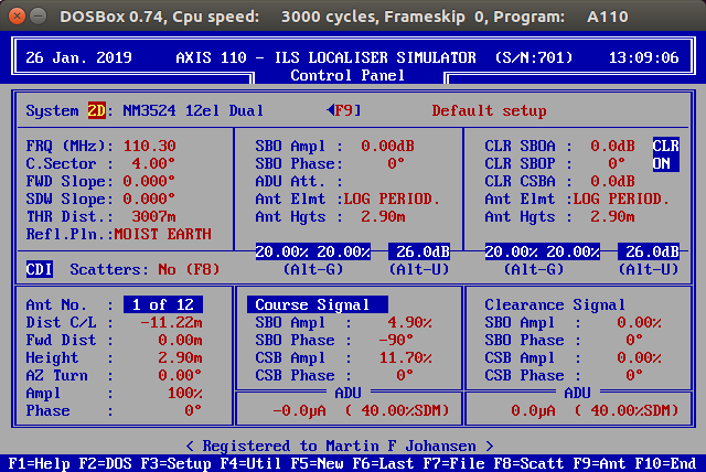 AXIS 110 old textual UI